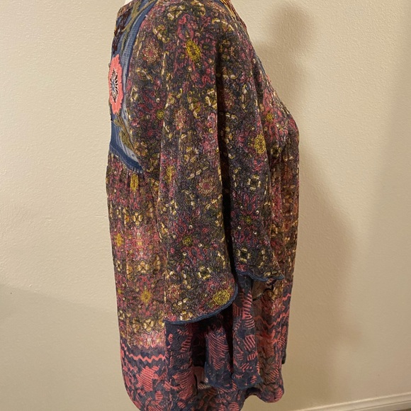 Anthropologie Postmark Ciutadella Embroidered Floral Top - Picture 7 of 15